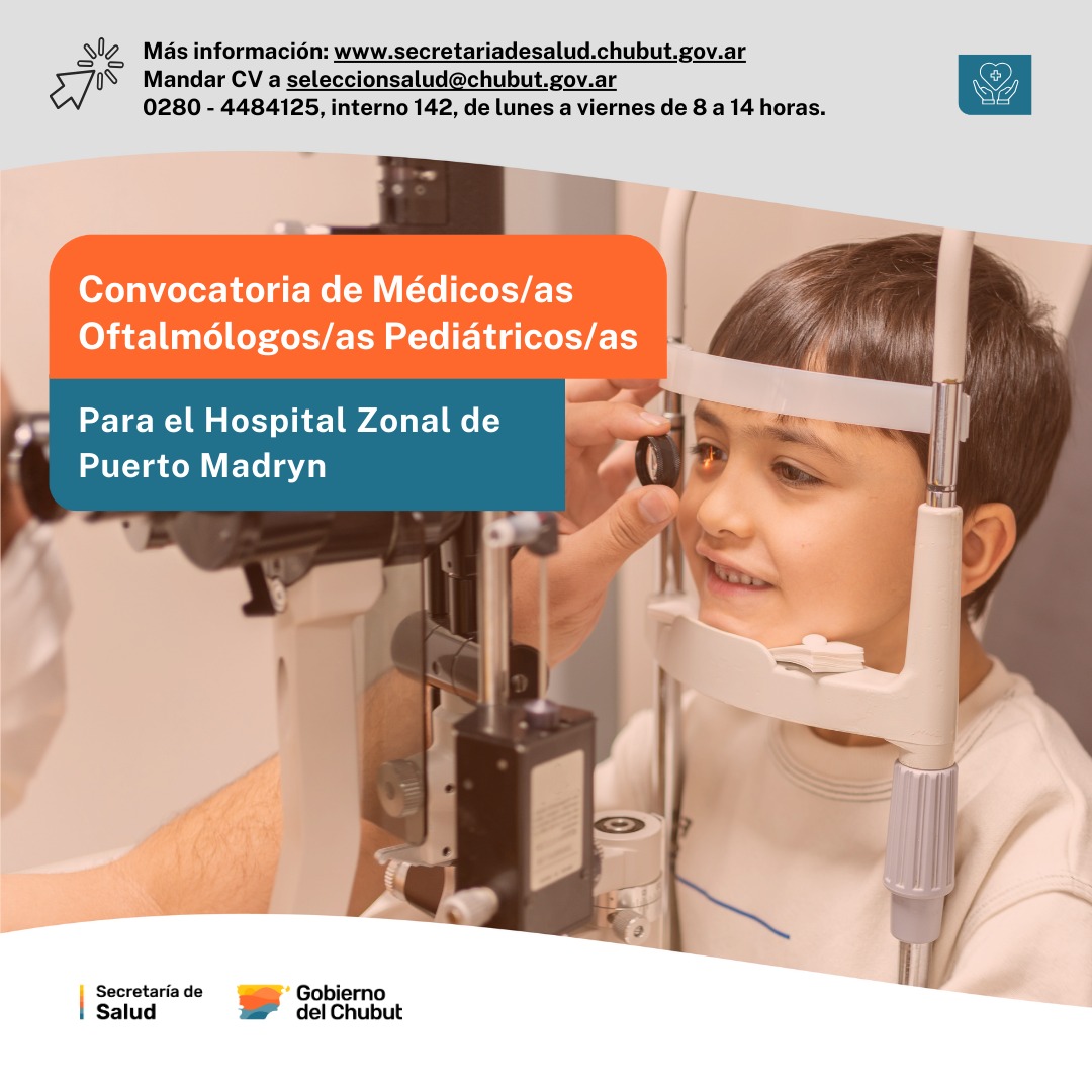 Convocatoria de Médicos/as para el Hospital Zonal de Puerto Madryn