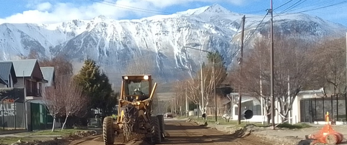 Esquel avanza con obras en la calle O’Higgins