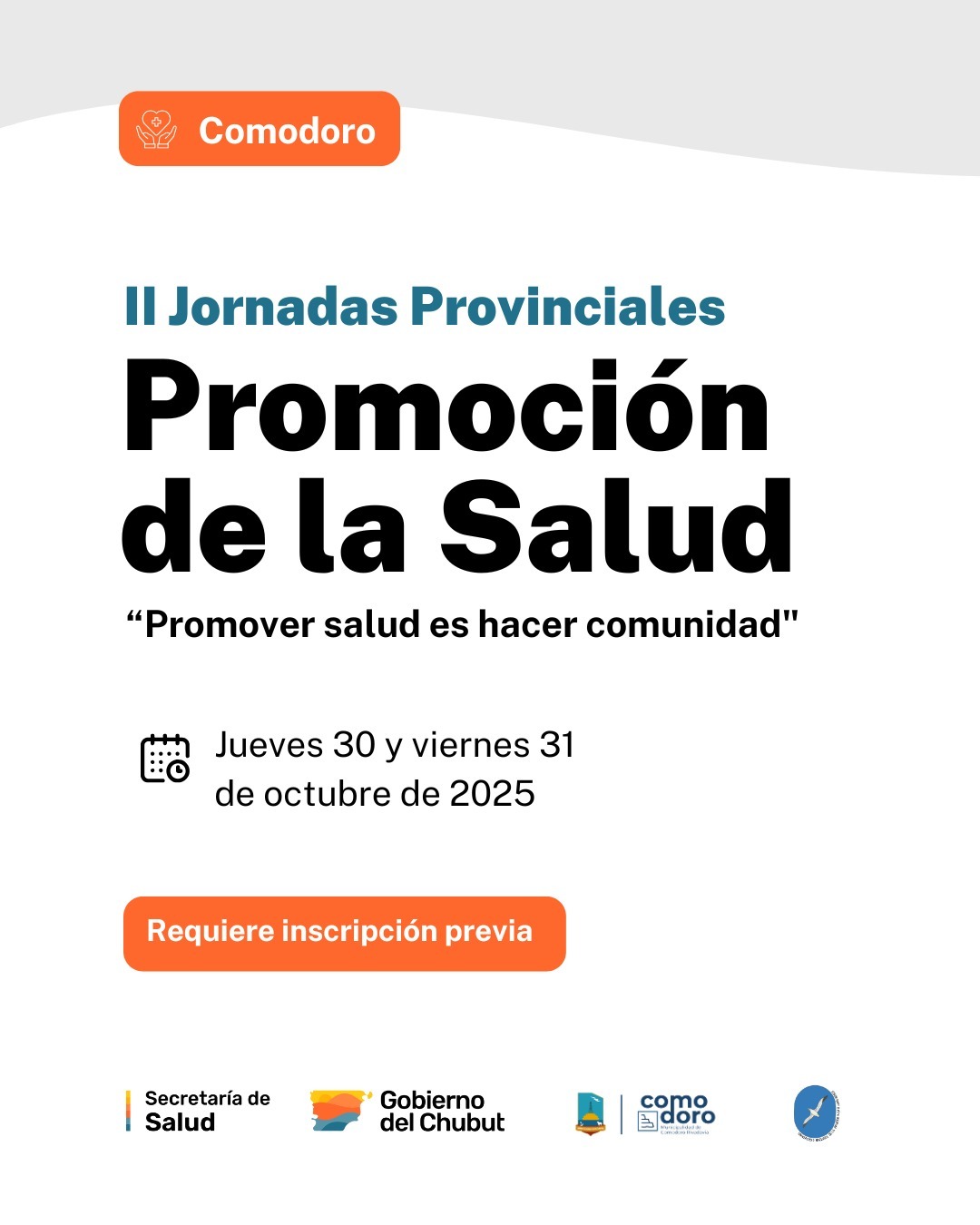 Comodoro Rivadavia será sede de las II Jornadas Provinciales de Promoción de la Salud